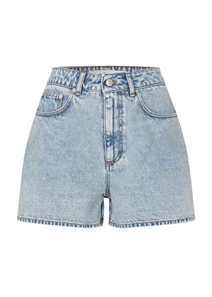 Isla denim shorts Light Blue Wash Oval Square 